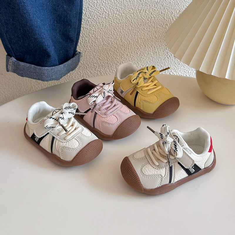 Baby Toddler Shoes 0-1-3 Years Old Spring & Fall New Infant Leather Non-Slip Sports Shoes Functional Shoes for Boys and Girls