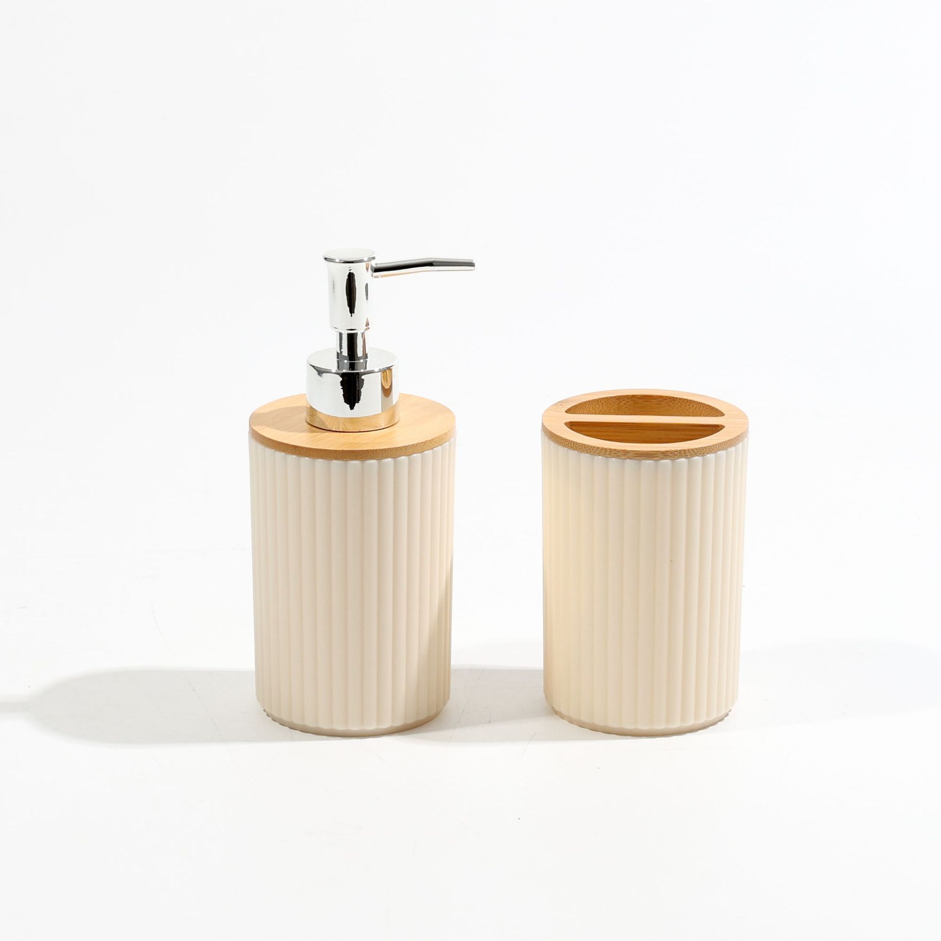 Juego de Accesorios de Baño de 2 Piezas, Plástico, Textura Rayada, para Baño