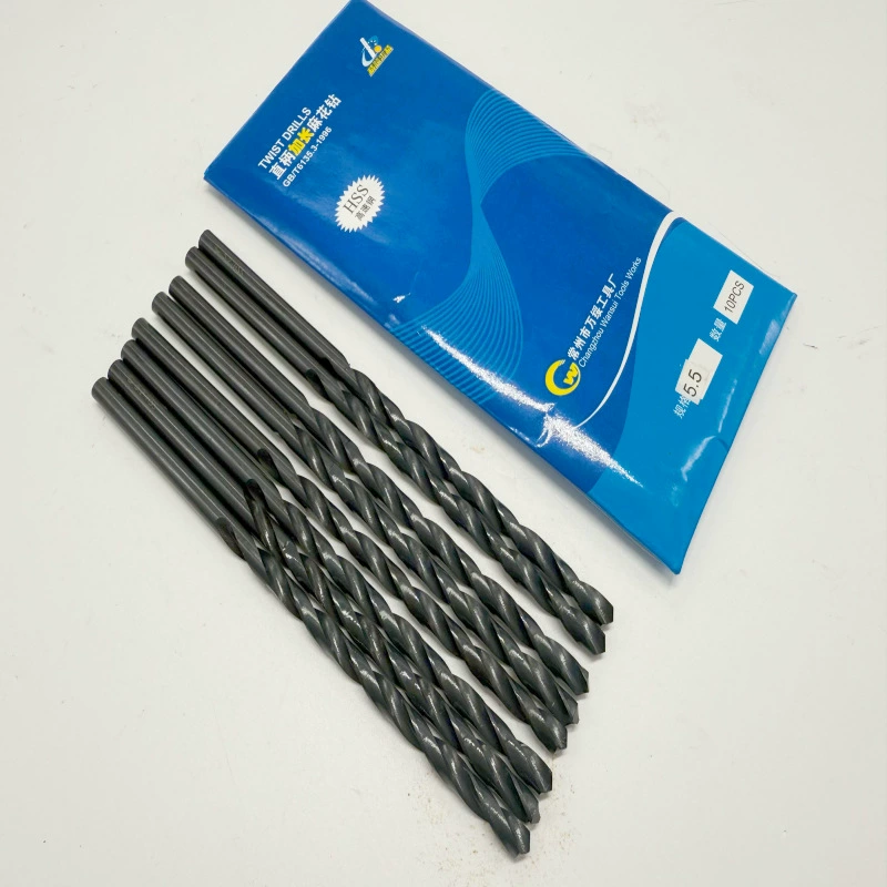 Сверло Wansui, черное, стандартное удлиненное, W6542, из быстрорежущей стали, с прямым хвостовиком, спиральное, 1-16 мм