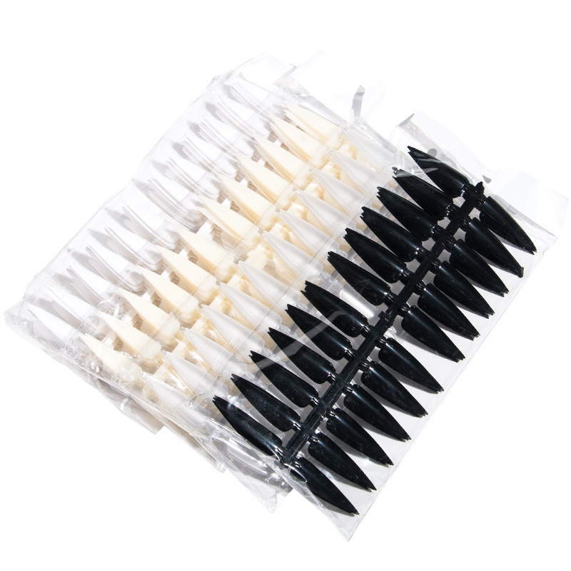 Nail Salon Practice Nails, Pointed Color Test Pattern Making, Sample Display Board Color Card 240 Pieces, Natural and Transparent