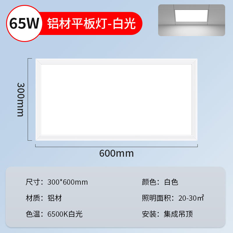 300*600 [aluminum white frame] 65w