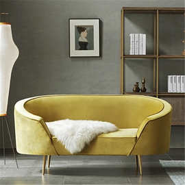 北欧轻奢现代创意布艺三人沙发设计师客厅样板房酒店双人沙发