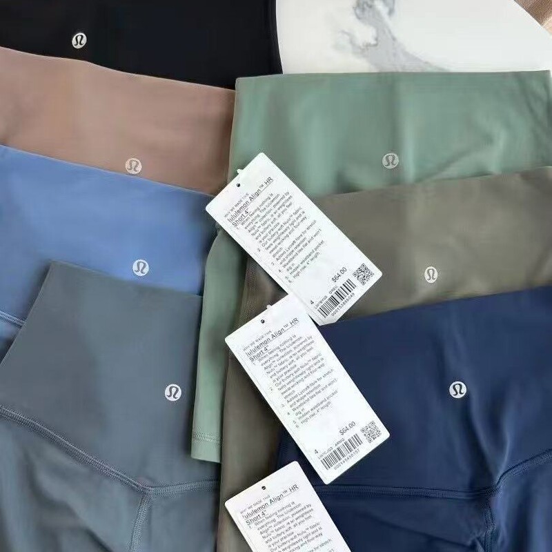 Lu's same model Align seamless sports shorts, double-sided brushed three-point yoga pants for women, high-waisted, butt-lifting, peach-shaped Lu's same model Align seamless sports shorts, double-sided brushed three-point yoga pants for women, high-waisted, butt-lifting, peach-shaped