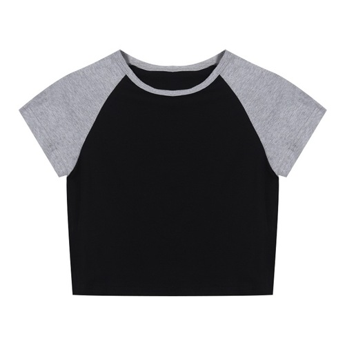 Women's High-Waist Short-Sleeve Trendy Ins Style Matchable Student Top Summer  New Bare-Belly Short T-Shirt