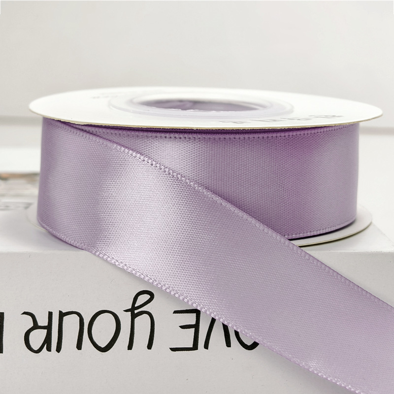 Cinta de pastel de 2,5 cm cinta de decoración de boda al por mayor rosa hecha a mano arco de bricolaje flor cinta de satén