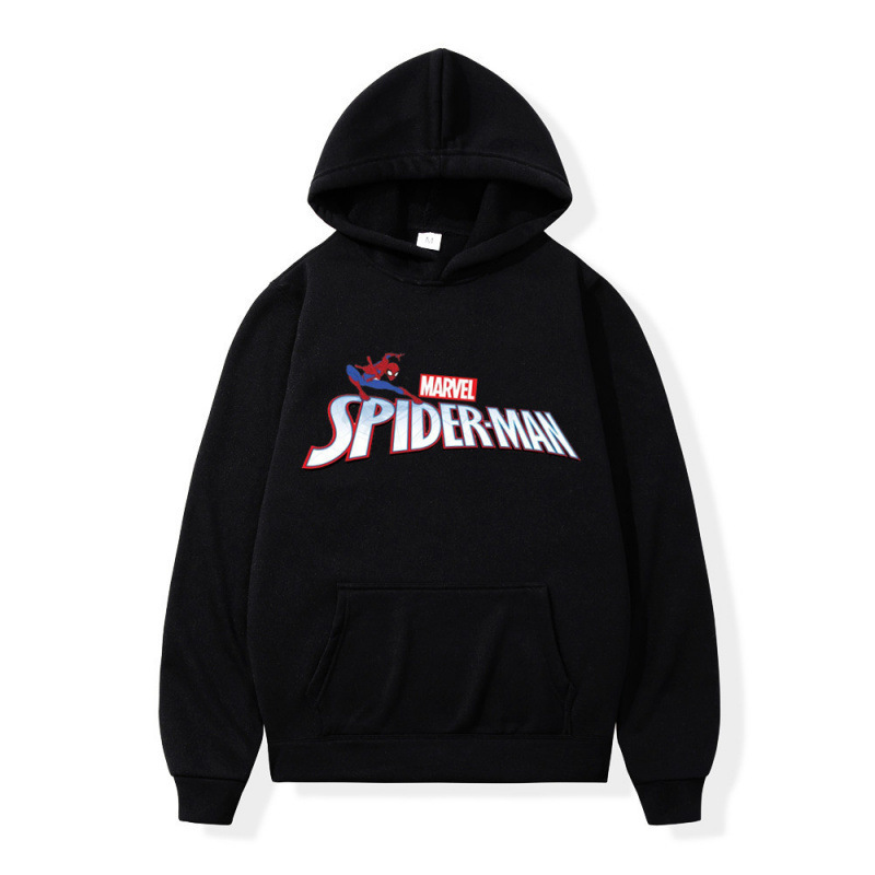 Autumn and Winter Men's Export Marvel Spider-Man Printed Casual Hooded Sweatshirt Sweatshirt Hoodie