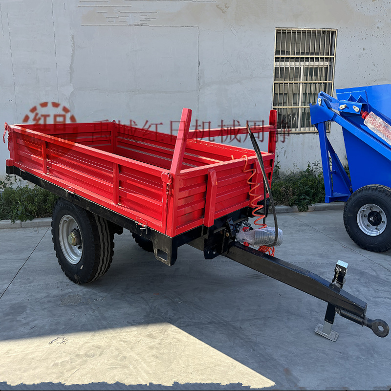 出口农用半挂自卸车斗   四轮拖拉机挂接农用欧式拖车   欧式车斗