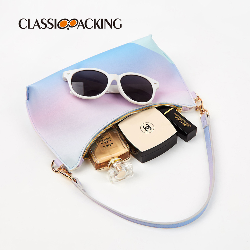 Estilo coreano nuevo bolso de las mujeres de color degradado de la manera de LA PU material de hombro bolsa de la axila multifuncional todo fósforo bolso de La Manera