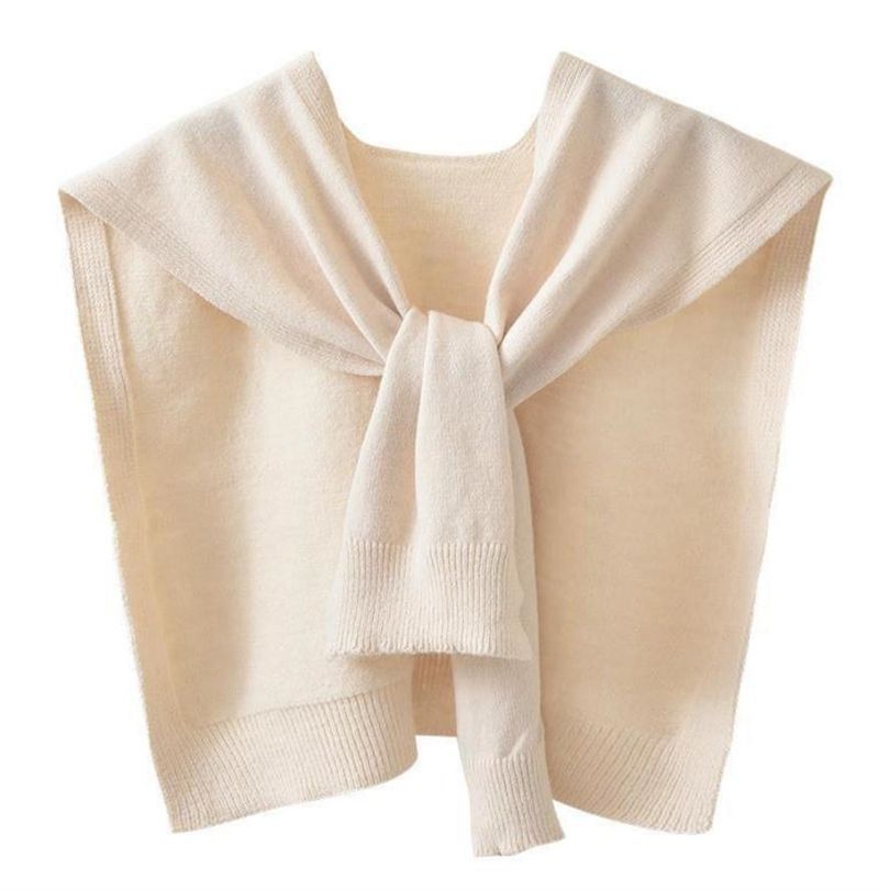 Sopa de color sólido para mujeres 2025, nueva primavera y otoño a rayas de punto pequeño chal delgado con suéter camisa bufandas