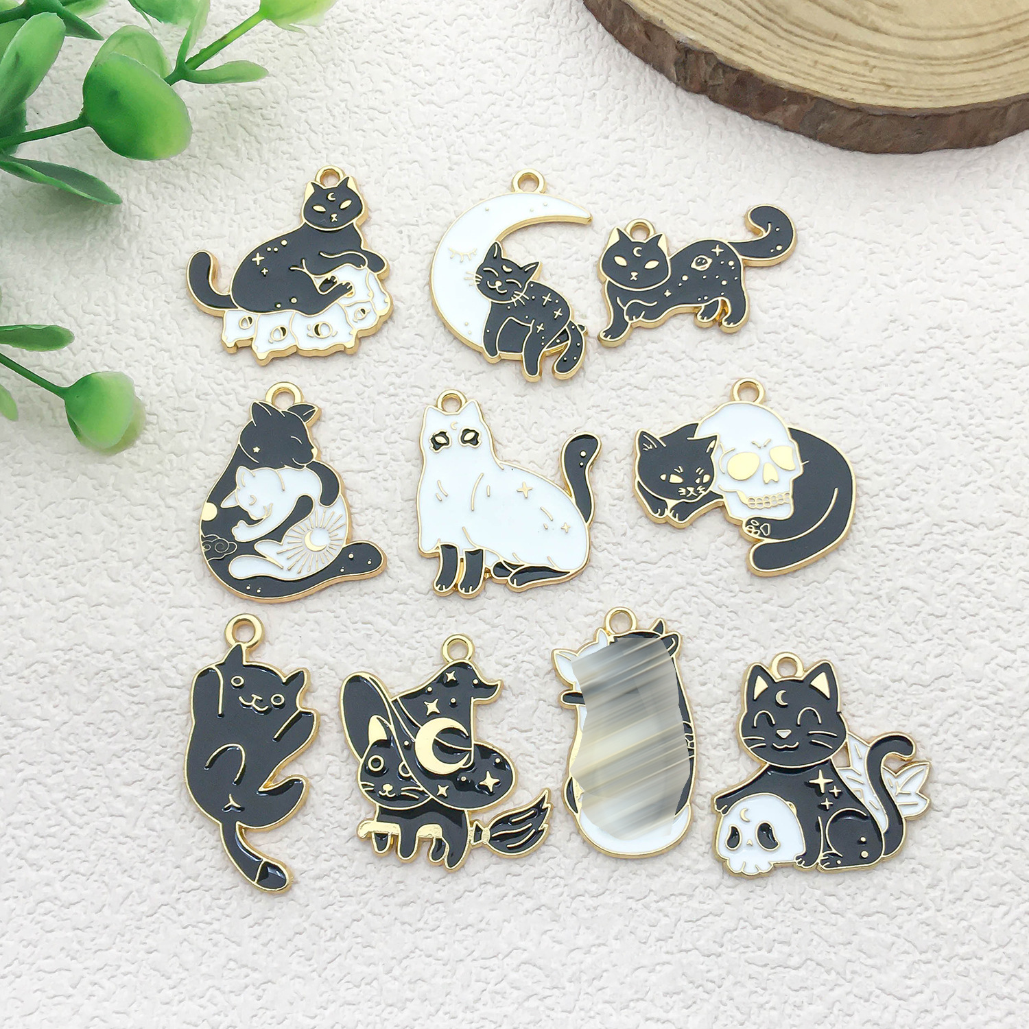 1 Piece 16.5*30mm 28*28mm 30*28mm Alloy Cat Skull Pendant display picture 1