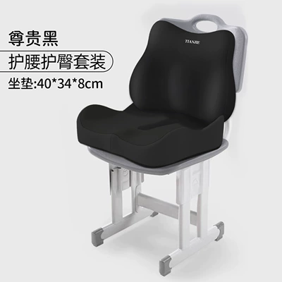 New Coccyx Pressure-Relief Memory Foam Cushion: Seat cushion, seat cover - obsidian-black-waist-support-cushion