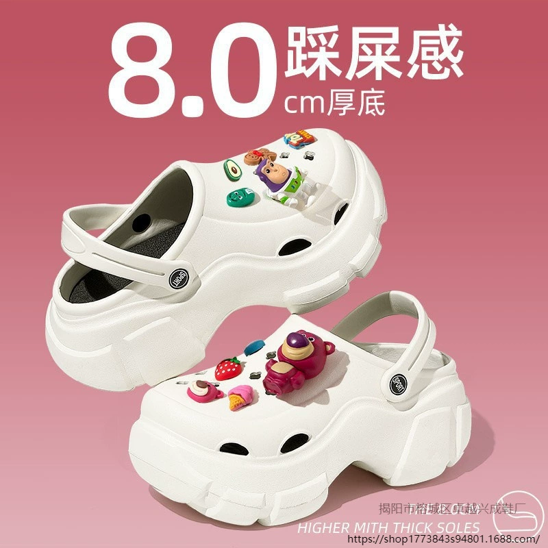 Женские летние пляжные шлепанцы из ЭВА с толстой подошвой, нескользящие, оптом