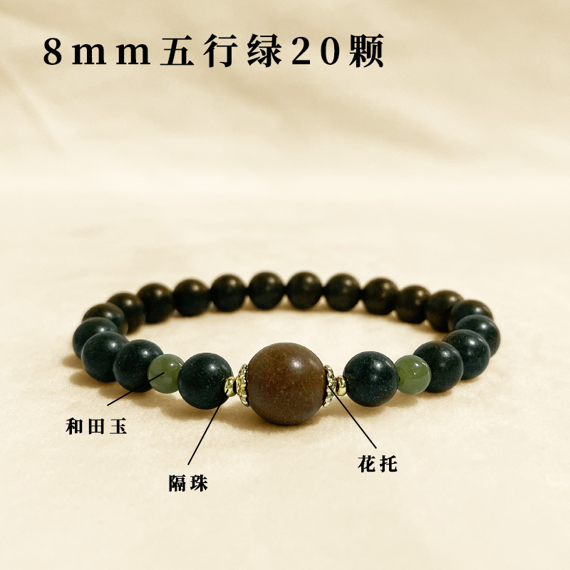 【情绪稳定】五行绿古法手工合香珠手串天然中草药盘玩手串文玩|undefined