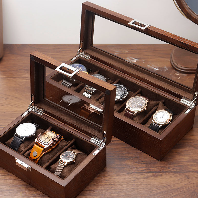 V3N Retro Watch Storage Box, Exquisite Home High-End Display Watch and Toy Storage, Large-Capacity Desktop Toy Storage