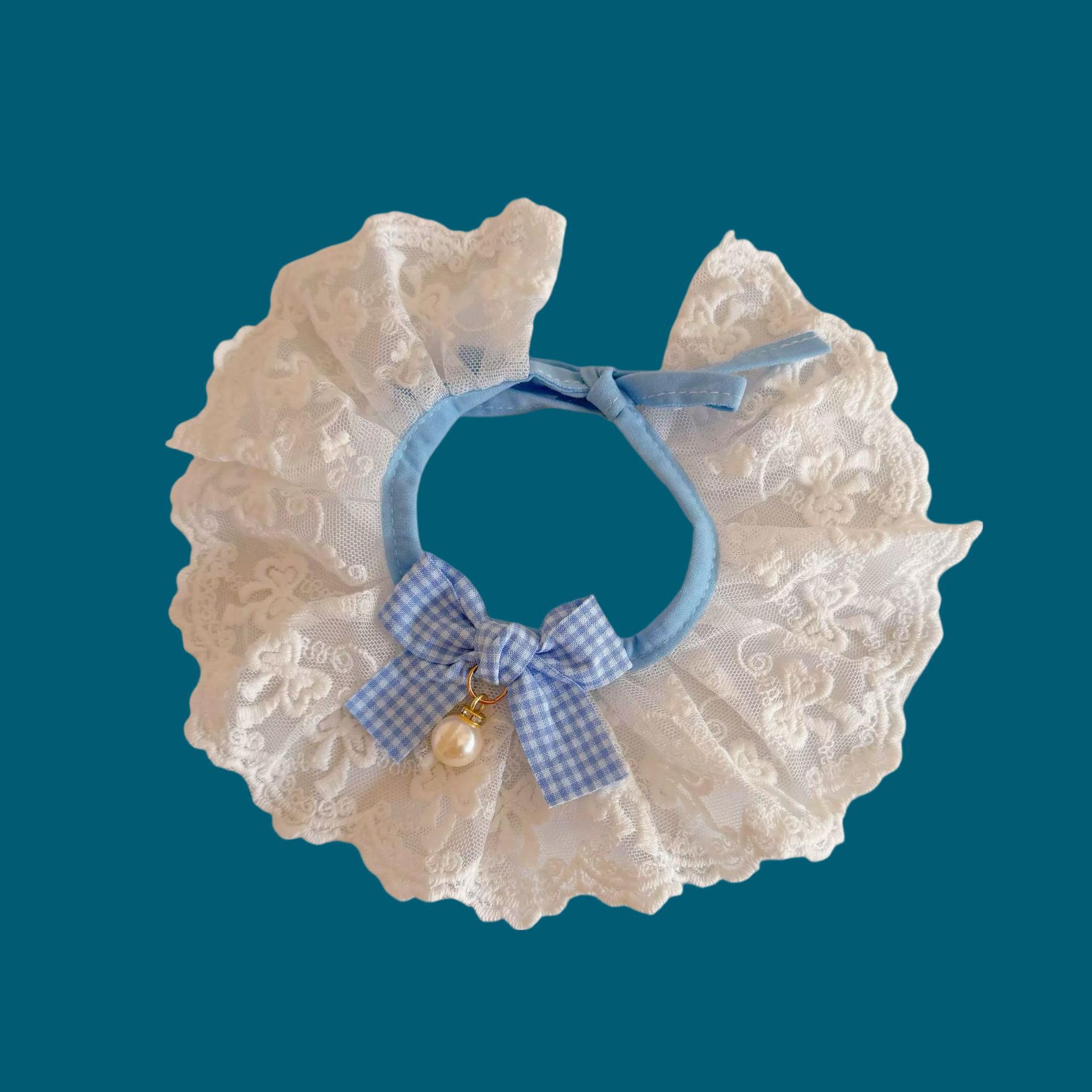 猫咪围脖领结宠物项圈围兜口水巾针织围领装饰品围嘴狗狗娃娃围兜