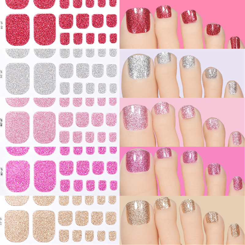 Cross-Border 22 Stickers Flash Solid Color Toenail Stickers 5 Colors Square Short Toenail Stickers Waterproof Toenail Polish Stickers Manicure Stickers Cross-Border 22 Stickers Flash Solid Color Toenail Stickers 5 Colors Square Short Toenail Stickers Waterproof Toenail Polish Stickers Manicure Stickers