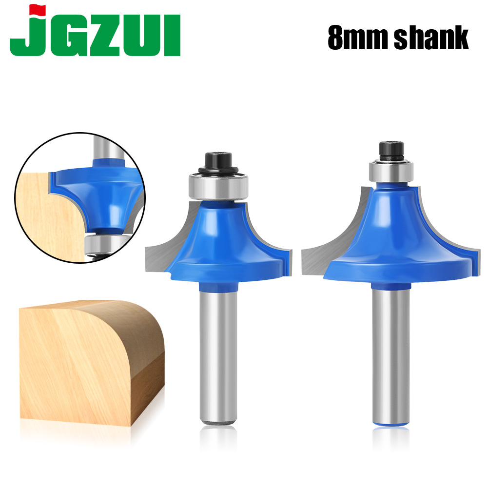 2件套8柄圆角刀敏仔刀开槽刀具修边机刀头倒R角刀边缘铣刀修边刀