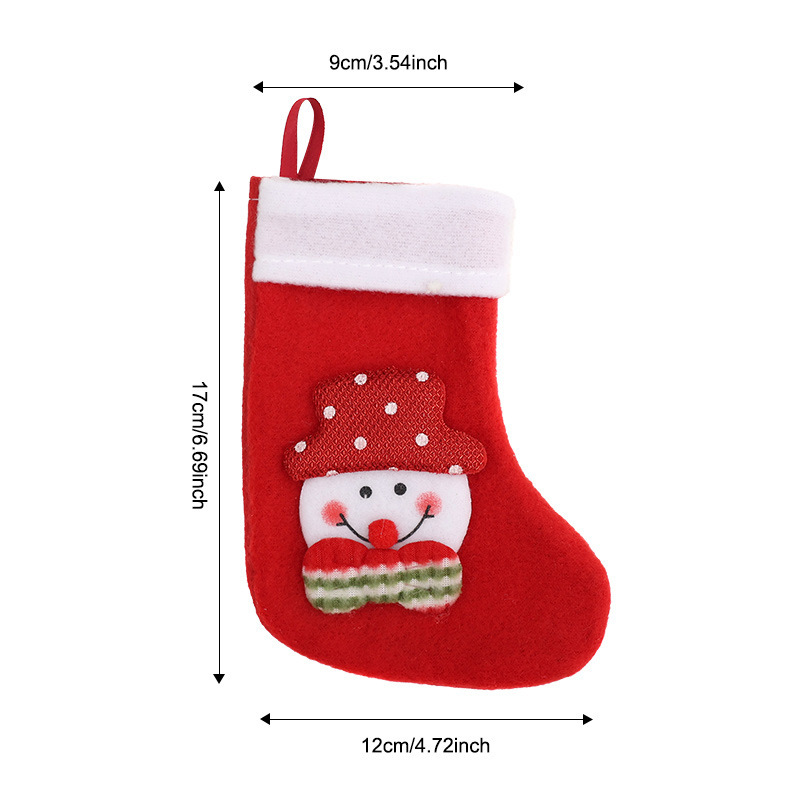新しいクリスマスソックスクリスマス装飾用品クリスマスツリー装飾ペンダントサンタクロースギフトバッグ小さな靴下|undefined