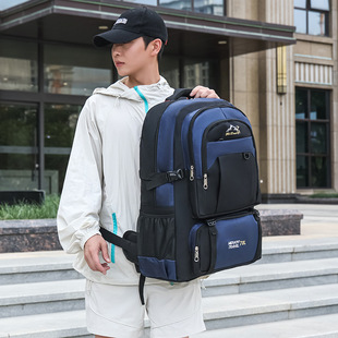 Outdoor Mountaineering Bag Hiking Men's and Women's Large-Capacity Backpack Fashion Casual Travel Backpack Lightweight Sports Bag