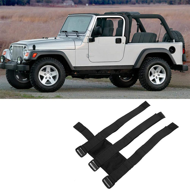 Cross-Border In-Stock Wrangler Fire Extinguisher Fixing Strap with Buckle, Off-Road Vehicle Anti-Roll Car Strap, In-Car Emergency Fixing