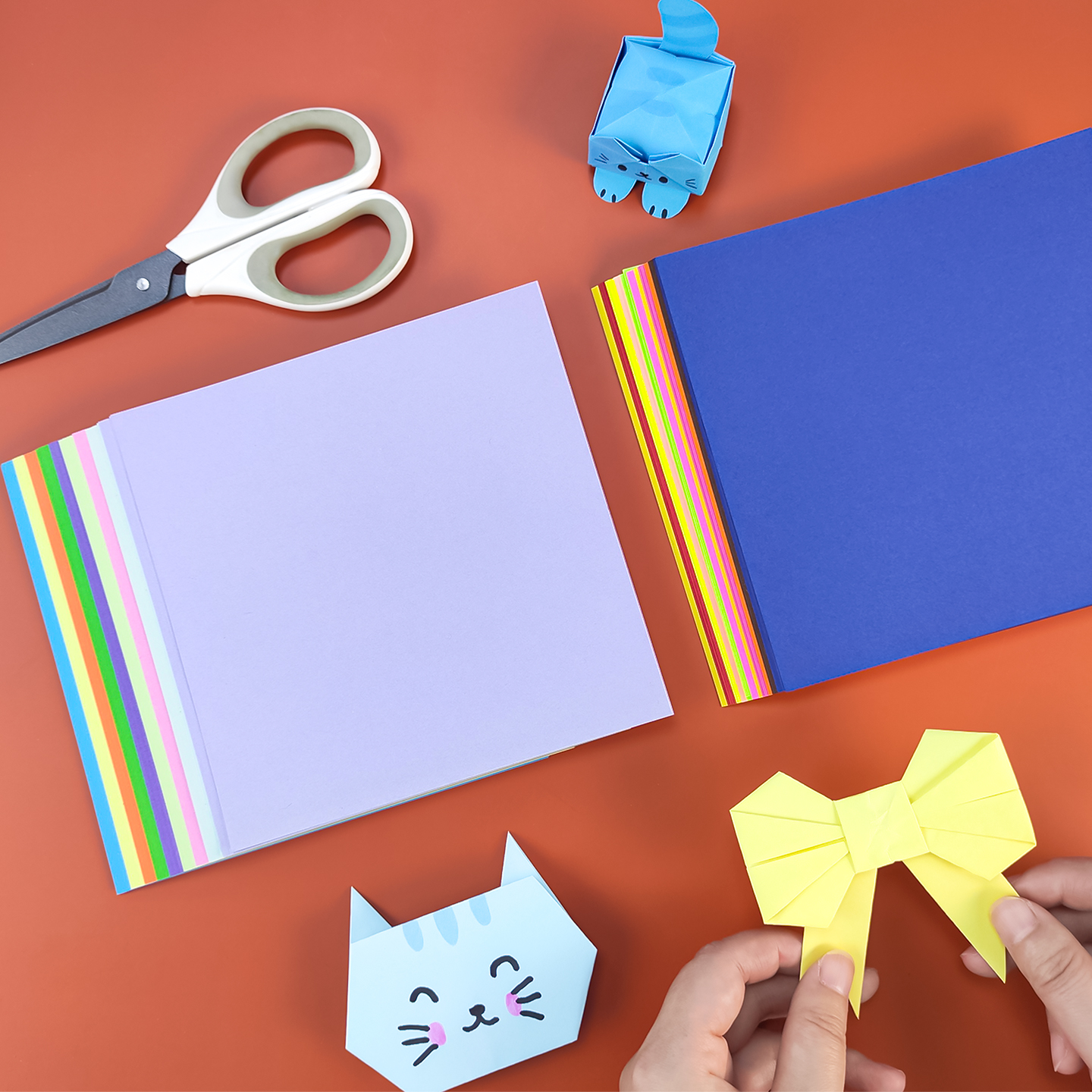 Fábrica directa de niños origami hechos a mano papus colorido al por mayor jardín de infantes dibujo especial papel cortado