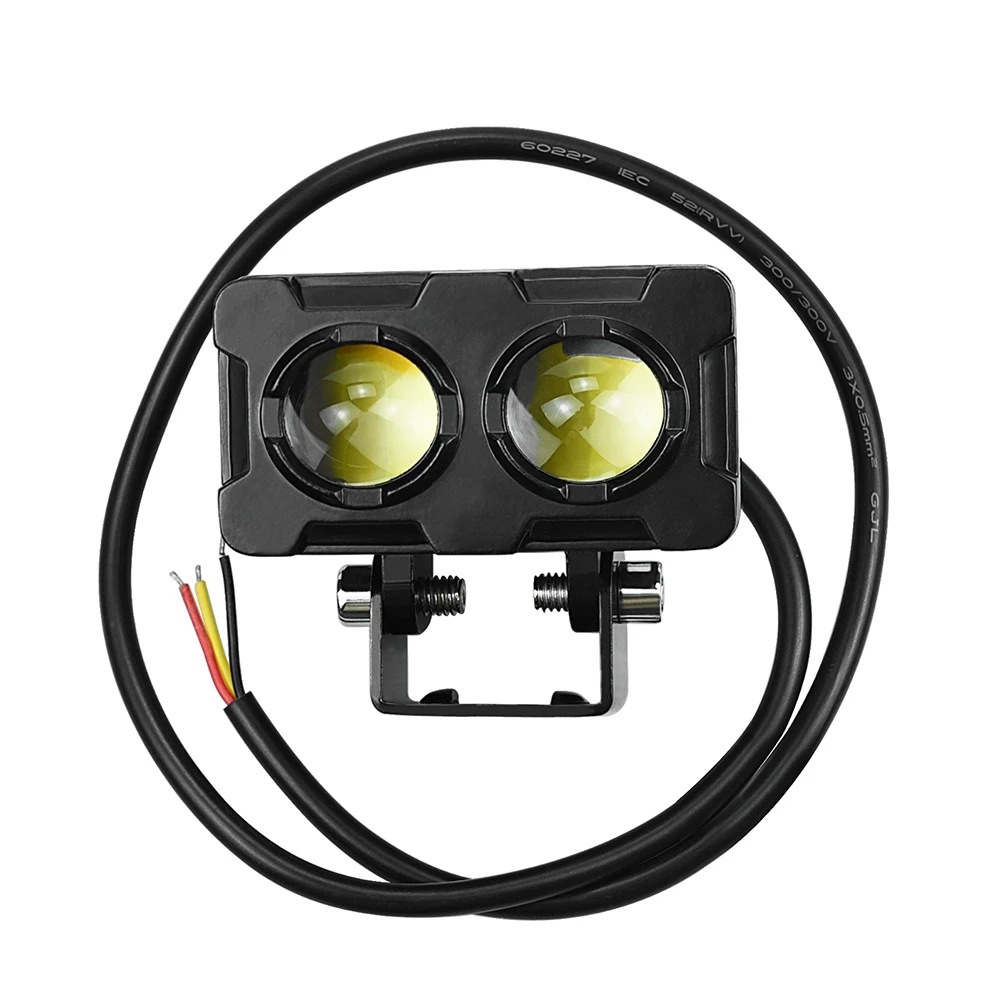 Motocicleta LED faro blanco amarillo bicromático Spot externo de largo alcance lente condensadora transformar faro de vehículo eléctrico 80v image 5