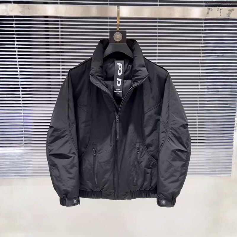 New winter men's stand-up collar lightweight short down jacket, fashionable Korean style trendy versatile slim-fit men's jacket New winter men's stand-up collar lightweight short down jacket, fashionable Korean style trendy versatile slim-fit men's jacket