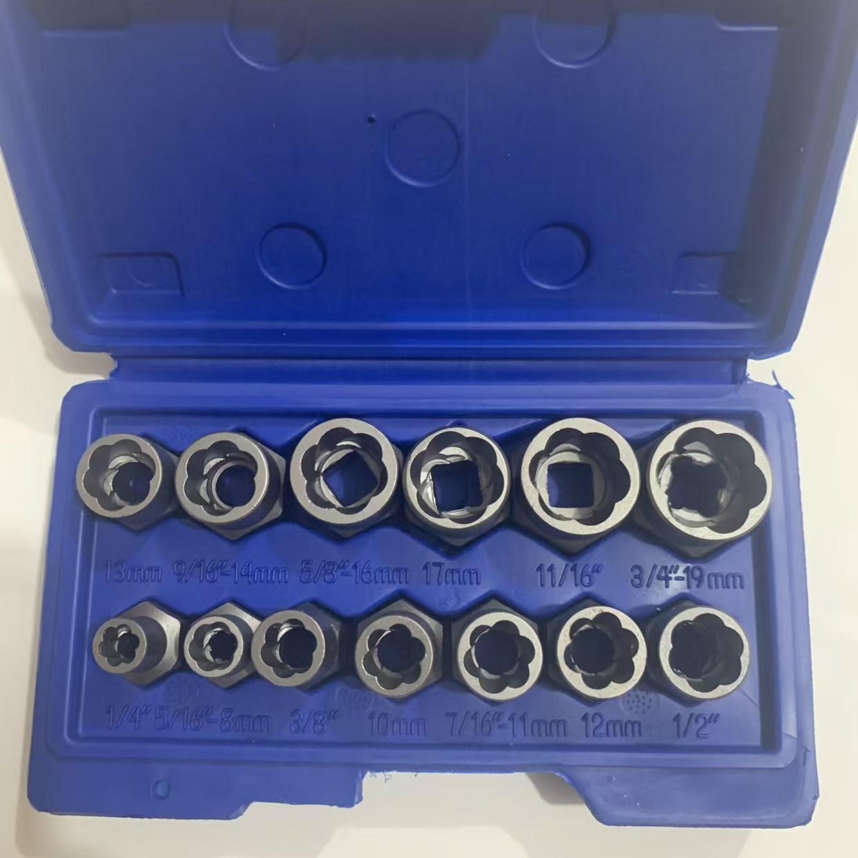 13 Unid electroforesis Extractor de pintura extractor de tornillo roto tornillo de cabeza rota herramienta de eliminación de perno hexagonal