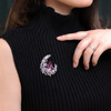 Crystal, brooch, demi-season sweater, thermal underwear, universal accessory, pin lapel pin, European style, simple and elegant design