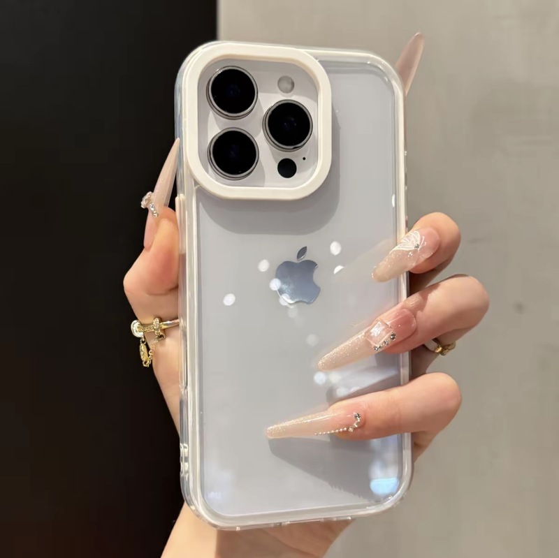 高颜值滴胶透明壳适用iphone16手机壳14苹果15promax亚克力13凹槽|undefined