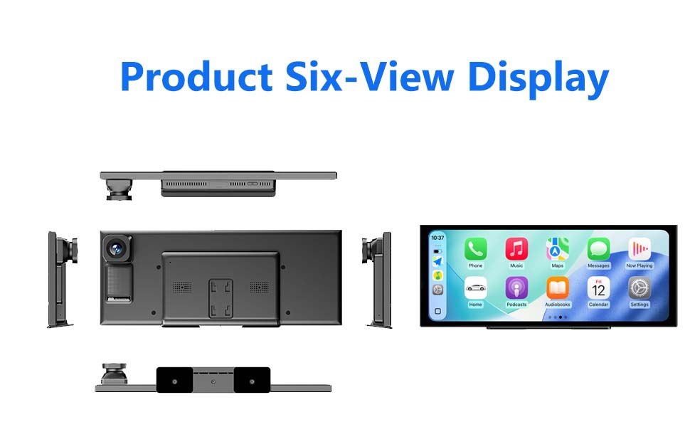 12inch In-car smart screen, wireless CarPlay&CarLife, 4K dashcam, car navigation system