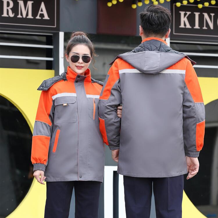 Invierno de algodón grueso tira reflectante desmontable chaqueta de algodón quinta generación de chaqueta de algodón caliente al por mayor hombre