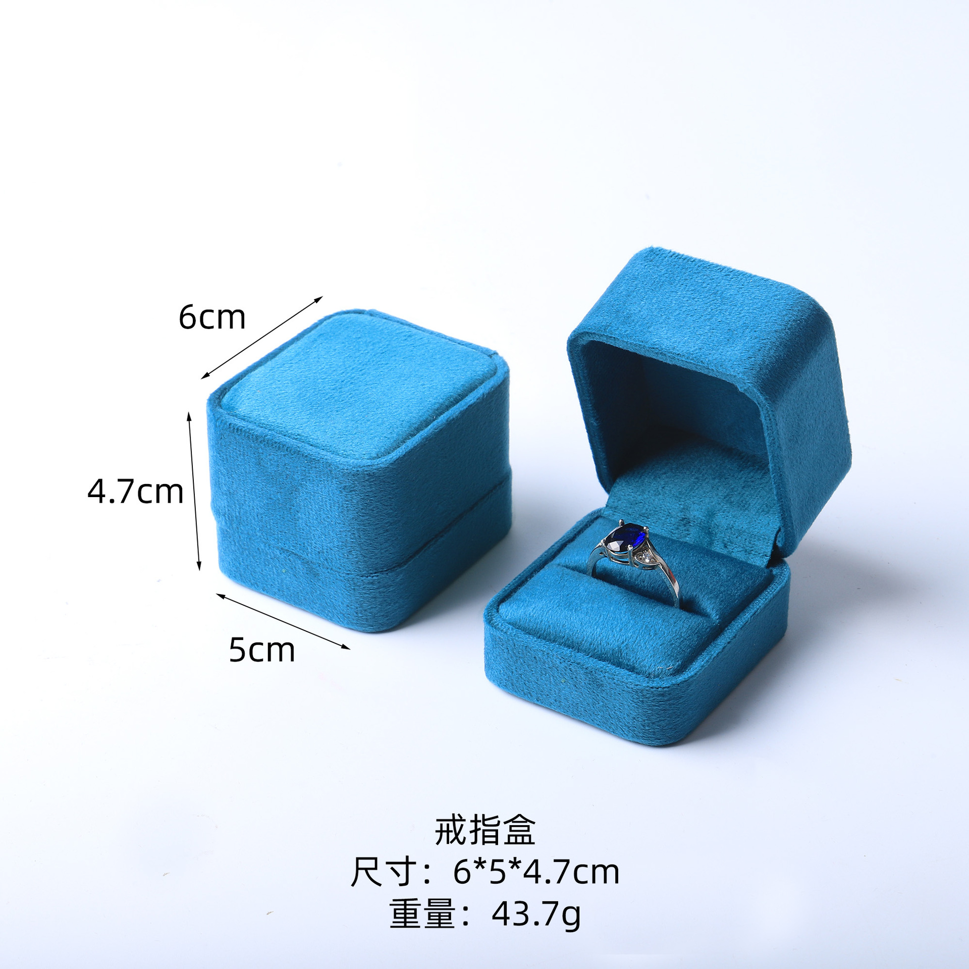 Caja de joyería de terciopelo de alta gama, caja de embalaje de terciopelo para anillos, pulseras, pendientes, cadenas largas, caja de regalo para joyería