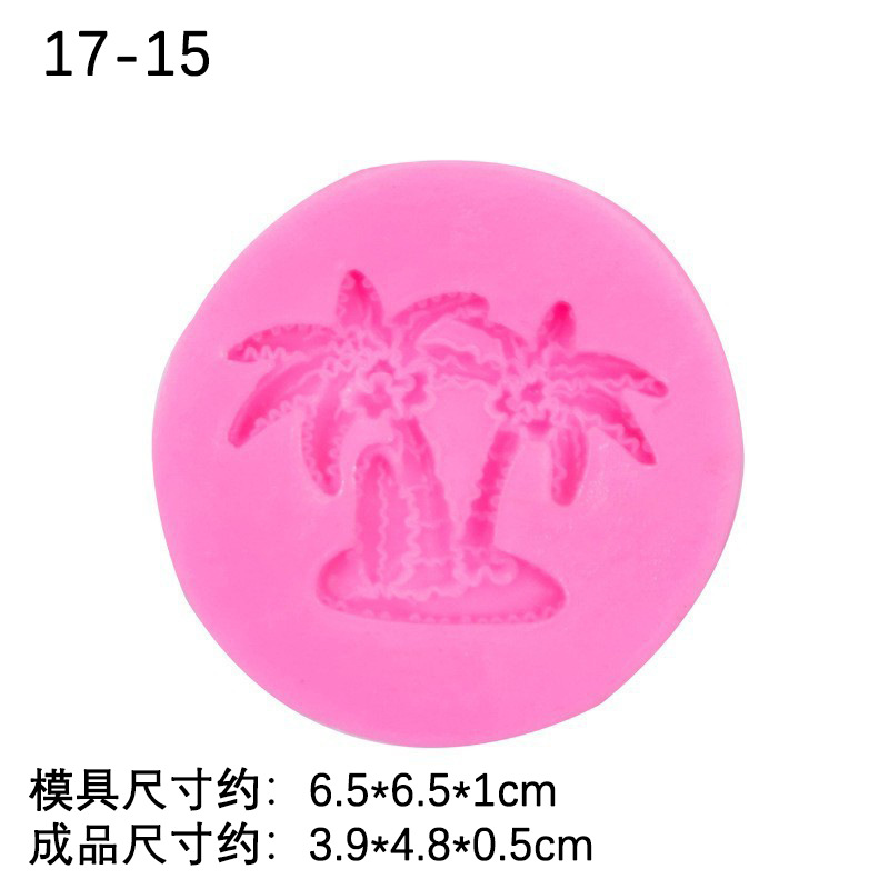 Dibujos Animados avión Coconut Beach barco vacaciones de verano molde silicona Fondant chocolate arcilla Decoración