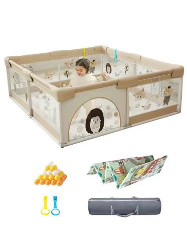 Cercas de juego barras de protección para bebés para niños domésticos interiores en el suelo barras de seguridad para bebés trepando almohadillas de recreo
