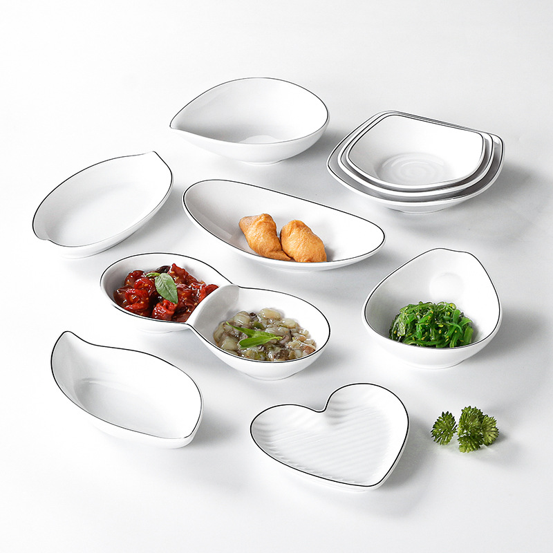 Xiangyuan melamine tableware plate commercial snack plate cold dish cold dish imitation porcelain dish creative small dish dish dish
