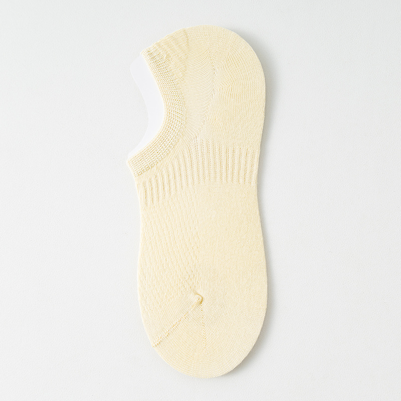 Calcetines invisibles, calcetines invisibles, calcetines de algodón delgado, calcetines de malla, calcetines anti-deslizantes.