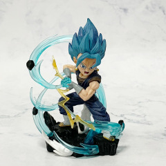 ドラゴンボールのアニメのスーパーサイヤ人q版のベジットの青い髪の手は公仔の模型の車の装飾品の卸売りをします。
