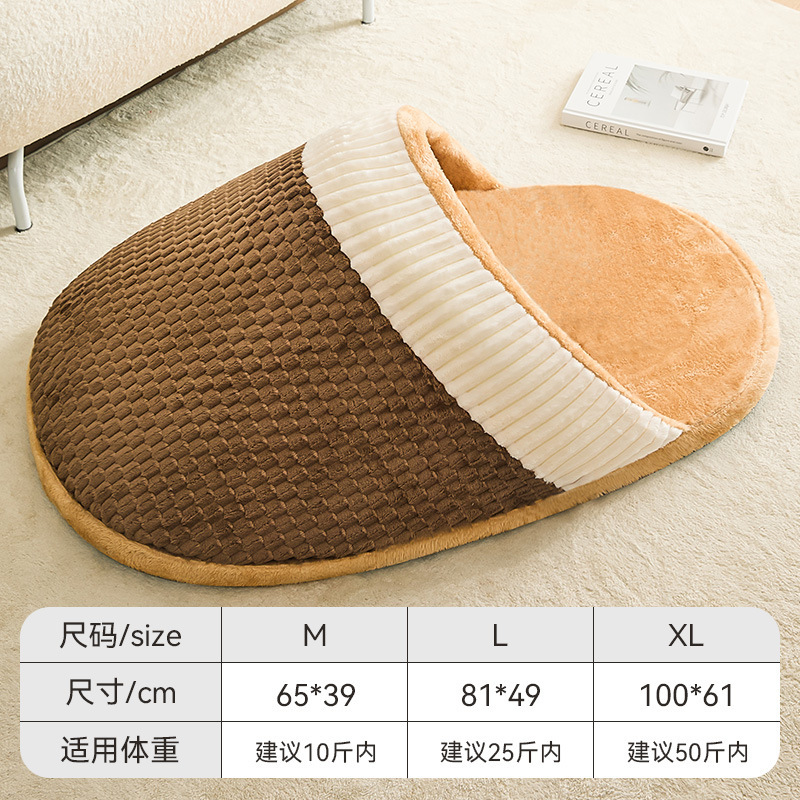 新款狗窝四季通用可拆洗柯基半封闭式宠物睡垫沙发宠物床安全感窝|undefined
