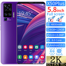 跨境手机X50plus 智能手机1+8高配价底wish 一件代发5.8英寸现货