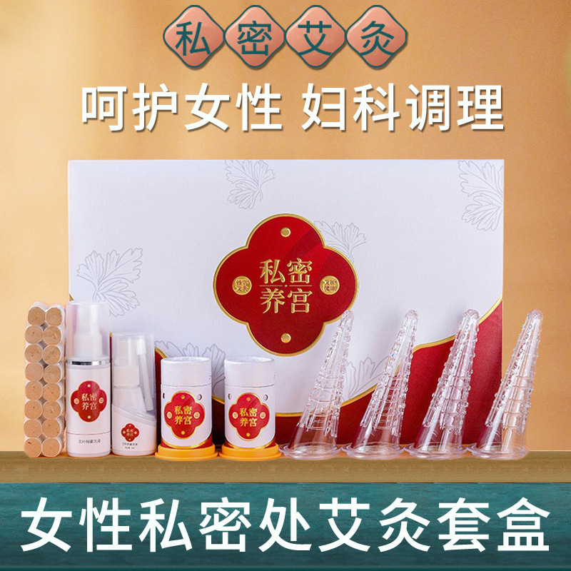 美容院线私密养宫套盒女性私处艾灸悬灸筒会阴灸妇科温灸导管艾柱
