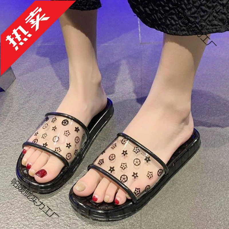 Non-slip beach old-fashioned slippers for bath, for beloved