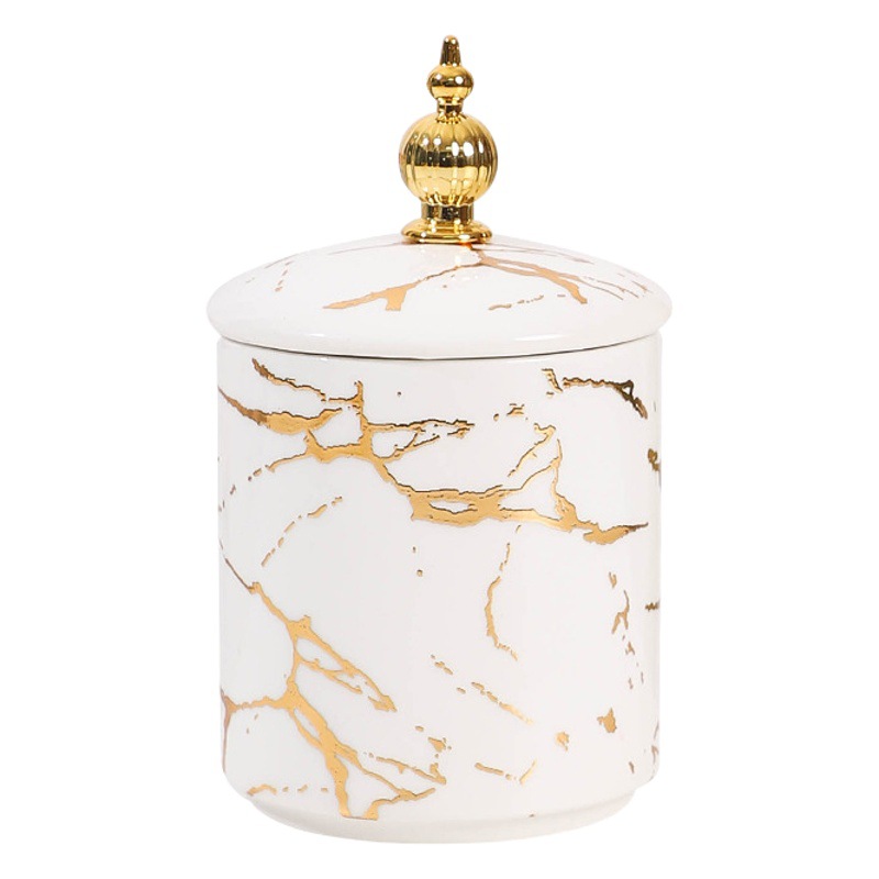 Nórdico cerámica sellada tarro Luz de lujo decoración de la cocina de almacenamiento tarro traje de gran capacidad de almacenamiento de grano tarro