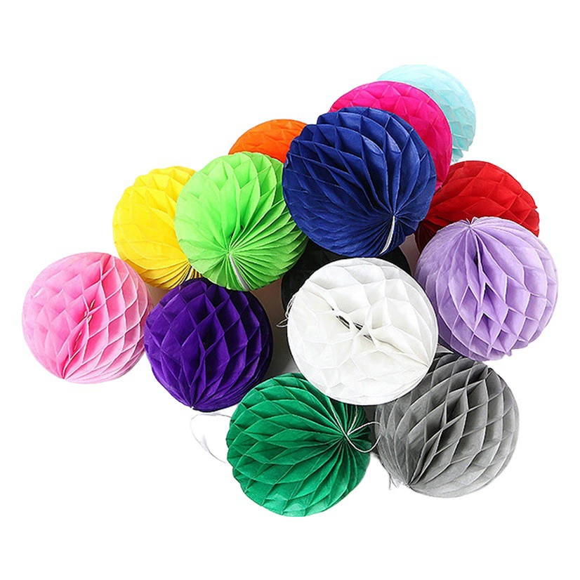 Украшение для вечеринки по случаю Дня Рождения трехмерный бумажный Красочный сотовый шар бумажный фонарь СВАДЕБНЫЙ круглый сотовый подвесной бумажный цветочный шар