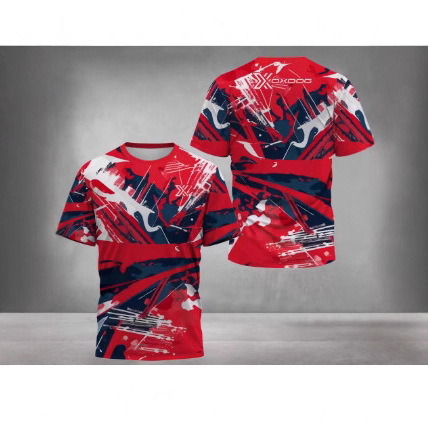 Fashion 3D Tie Wear Printed T-Shirt Men's Summer Quick Dry Short Sleeve Outdoor Sports T-Shirt Casual Breathable