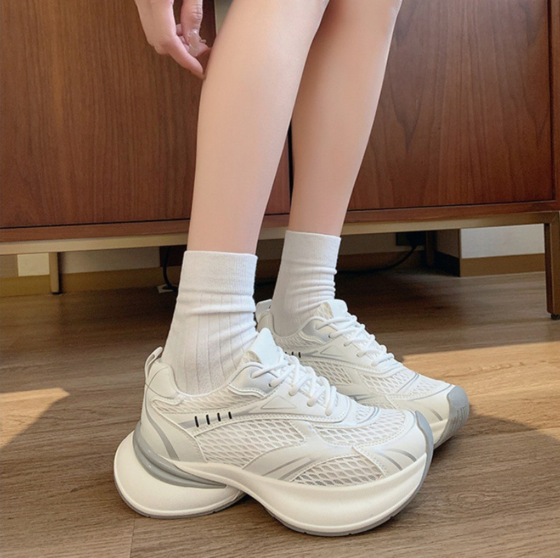 Sports Shoes for Women 2026 New Popular Summer Breathable Mesh Shoes Thick-Soled Lightweight Running Casual Dad Shoes