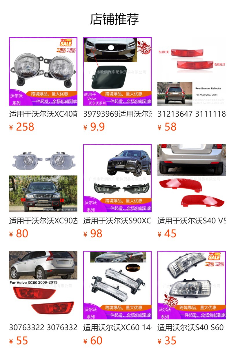 31663542 31663543 Left and Right Rear Bumper Trim Strips Are Suitable for Volvo Volvo Xc90 2020-