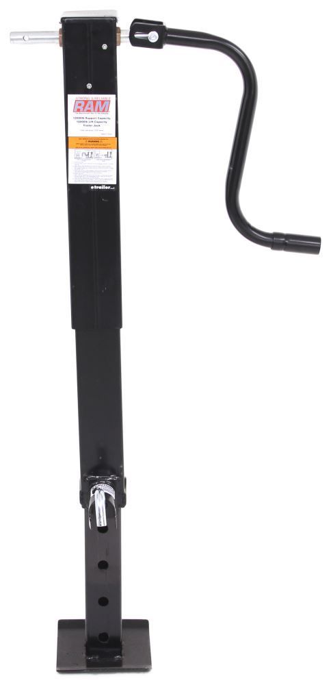 Heavy-duty 12000-pound square-tube hand-cranked trailer jack side-rocking flat support foot saloon car outrigger card modification