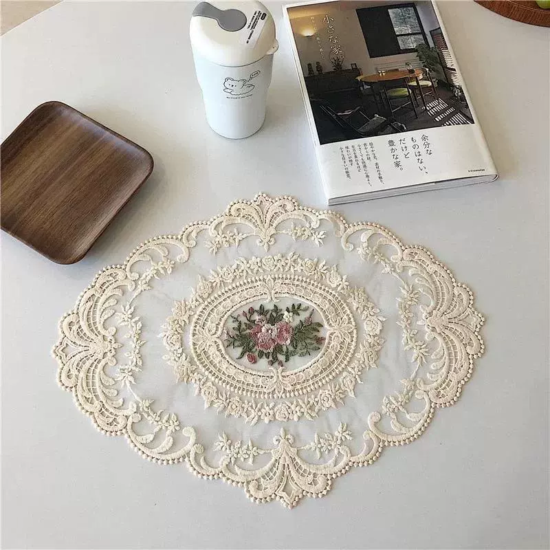 Nordic stylemat lace embroidry table cloth