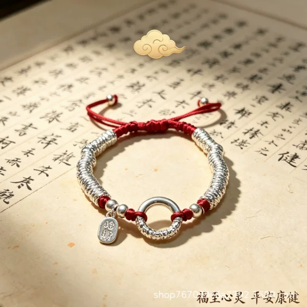 Lucky and Safe Bracelet for Women Ins Trendyy Retro Fashion Good Luck Bracelet Bestie Gift Student Party Bracelet